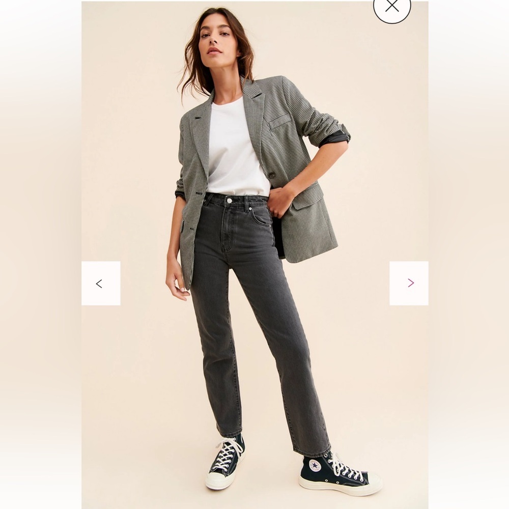 Rolla's Original High Rise Straight Jean - Black 27 - Picture 2 of 13